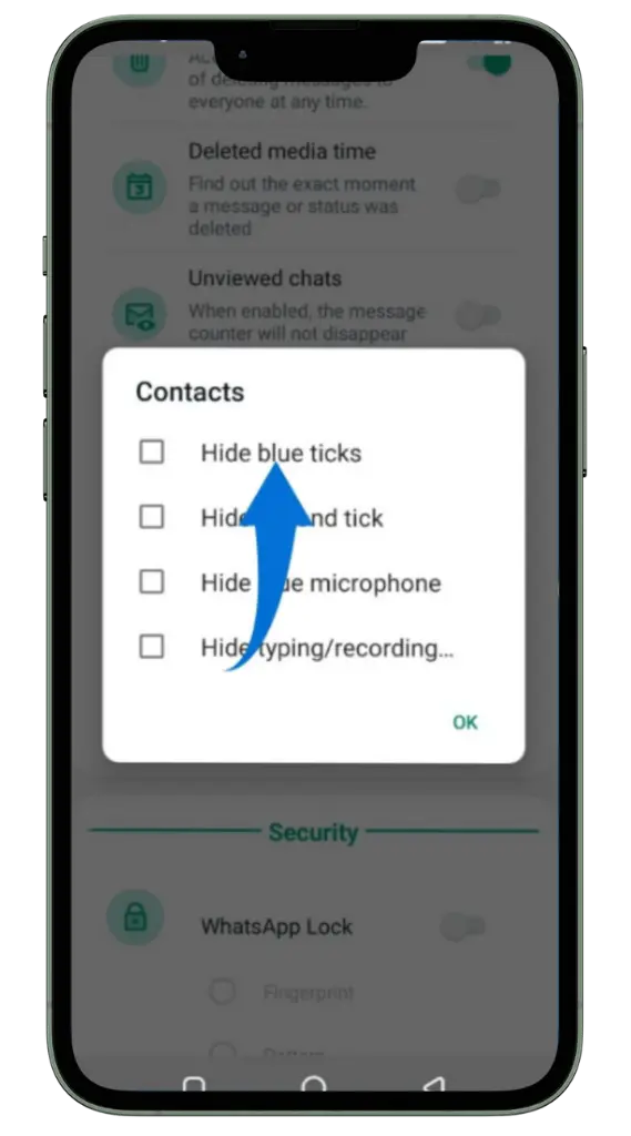 Desactivar las marcas azules Desactivar las marcas azules